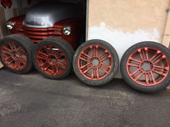 Four tires with rims
