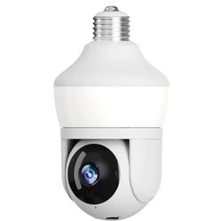 SIGHT BULB Motion Detecting 360-Degree Indoor/Outdoor Wi-Fi Home Security Camera with Light