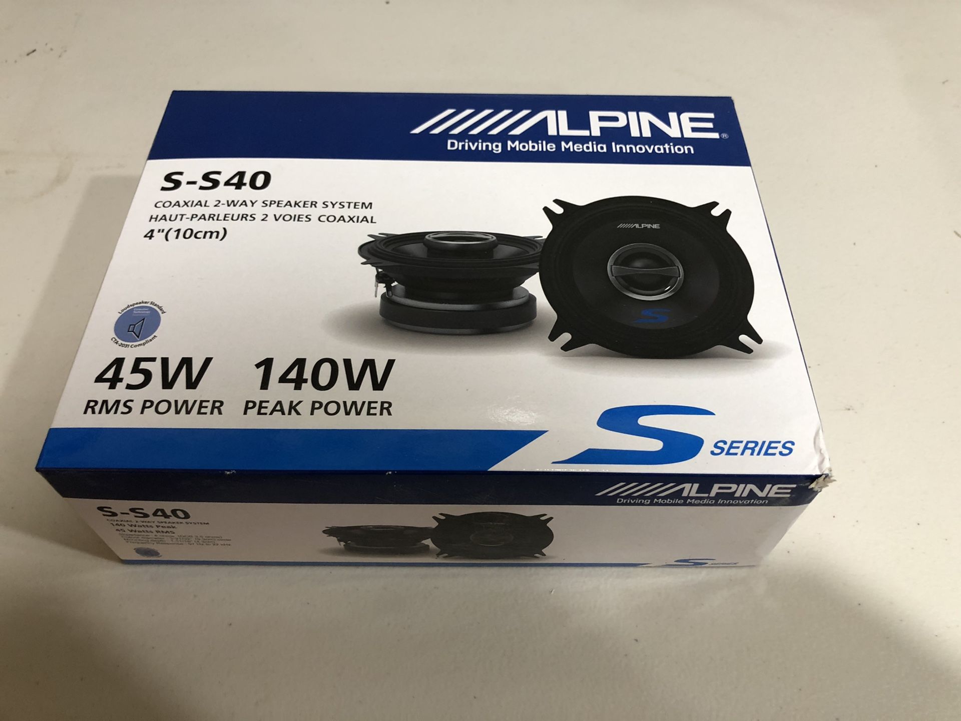 Alpine S-Series 4" 2-way car speakers