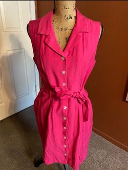 SAG HARBOR Hot Pink Ankle Length Dress; Size 12