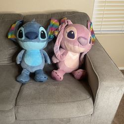Stitch And Angel Plushies