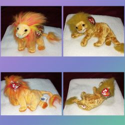TY Beanie Babies - Bushy the Lion & Orion the Lion