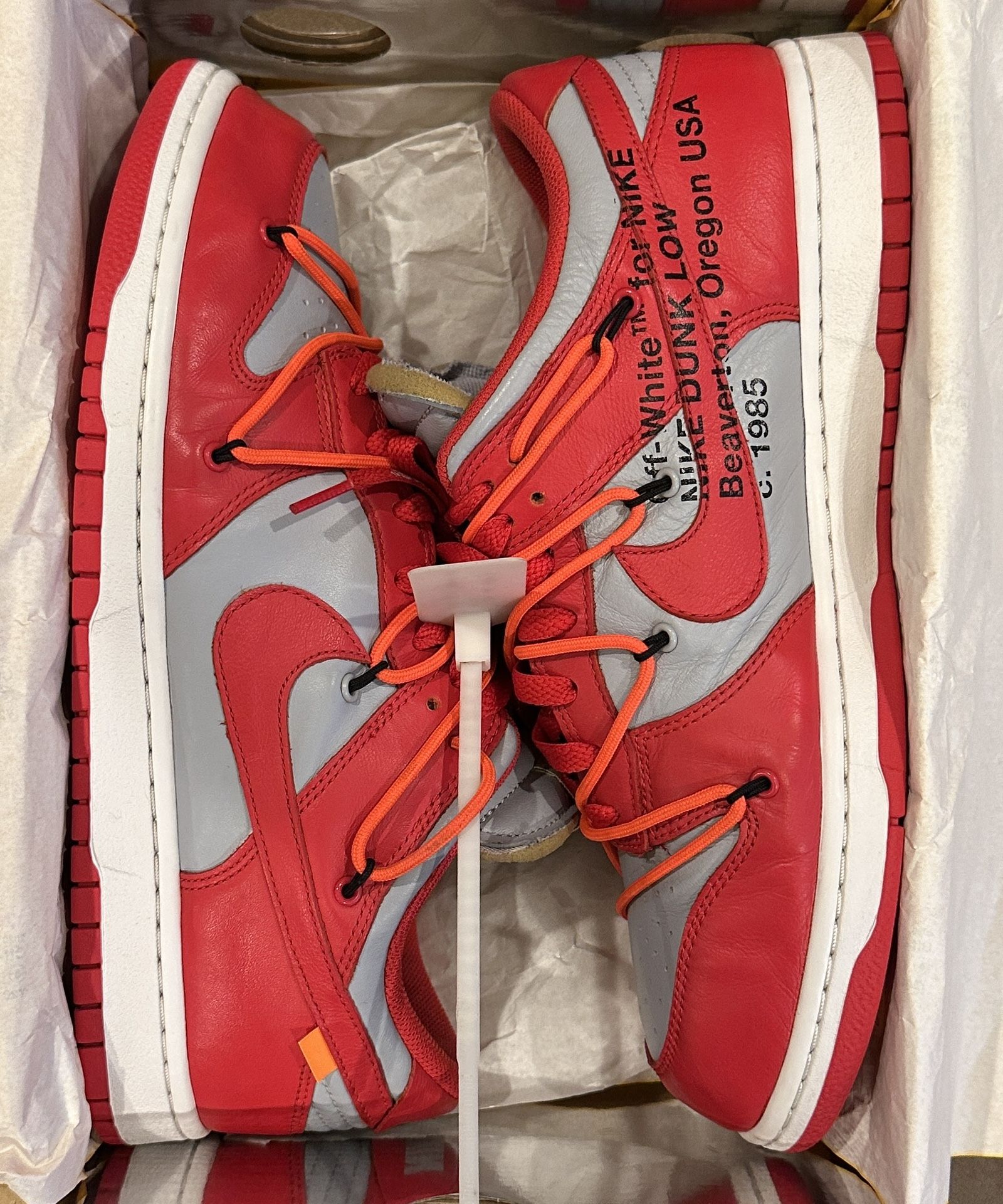 Off-White Nike Dunk Low “University Red” Size 12