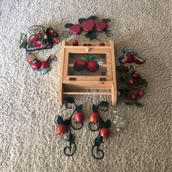 Apples Paper Towels Holder ••  W/ 2  Candles Holder A Few Decorations 