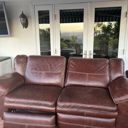 Leather Recliner Loveseat 