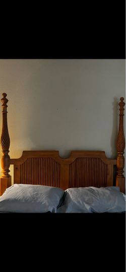 Wood Four-Poster Bed Headboard by Bassett