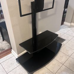 Tv Stand With Glass Shelves