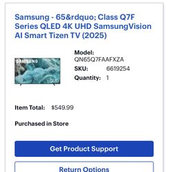 65 Inch tv Qled Must Come To Me In Paterson