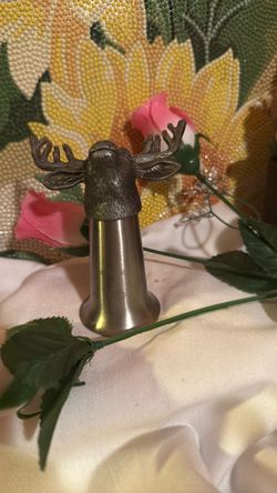 Jagermeister Pewter Stag Deer Head Shot Glass Jigger Rustic Lodge Barware