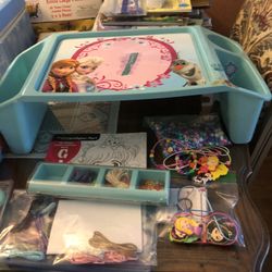Frozen Tray With All Kinds Of Craft Items In Large Container 