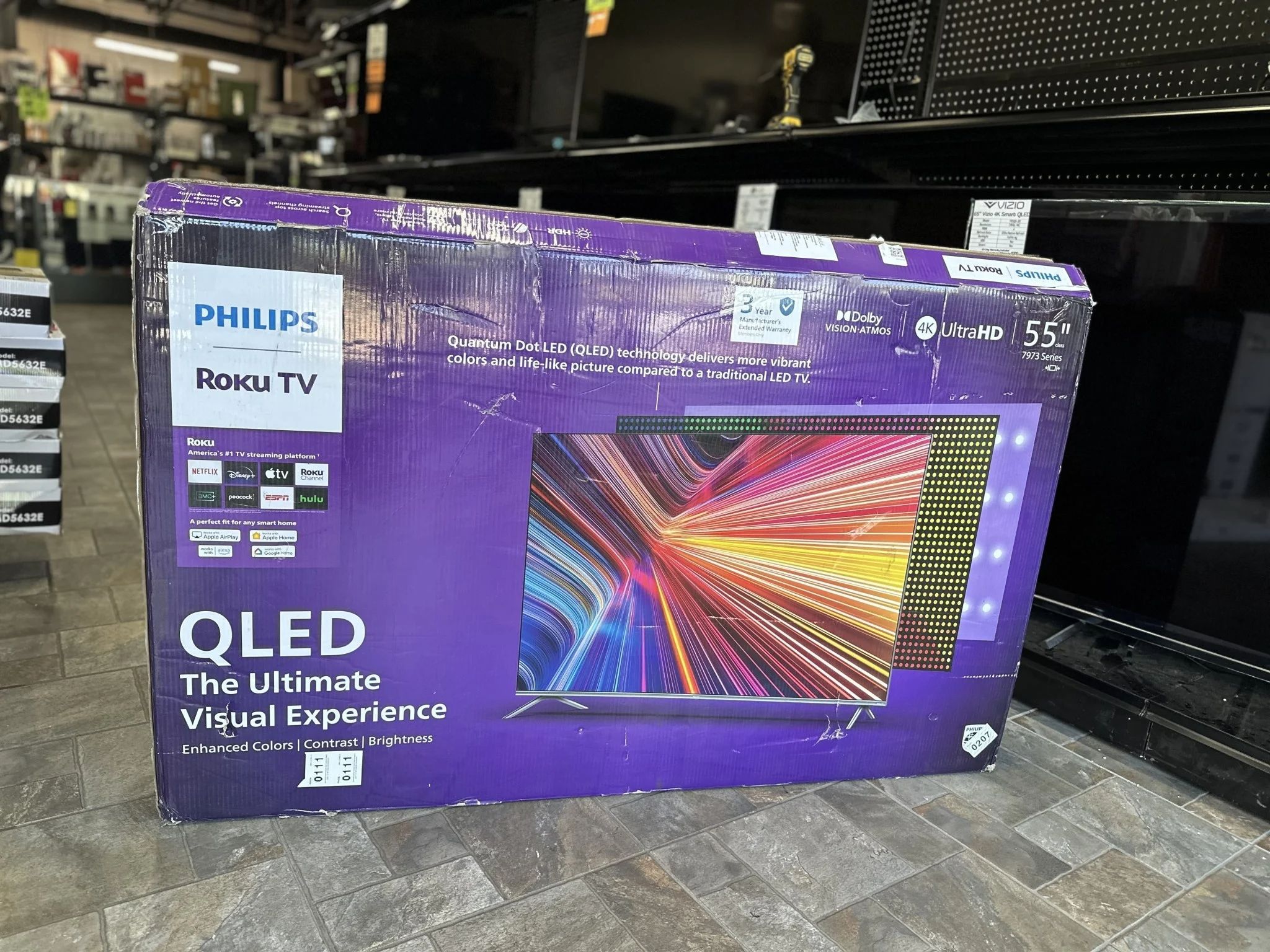 🚨 🔥 HUGE TV SALE 📺 55" PHILIPS 4K QLED HDR SMART 55PUL7973/F7