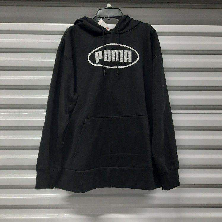 Puma Womens Hooded Sweatshirt Plus Size 1X Black