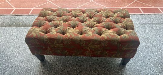 Cloth covered ottoman