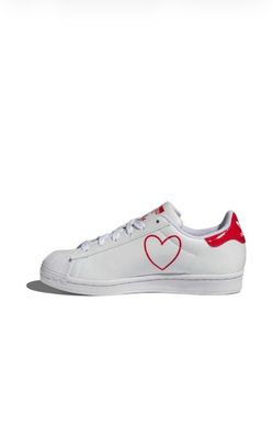 Adidas, Superstar Red Valentine’s Day Edition, collectible new with tags. No box, Size 10