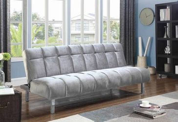 Modern silver velvet sofa bed! Brand New! Lowest Prices!