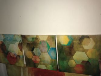 Wall decor Orange/Blue/Green