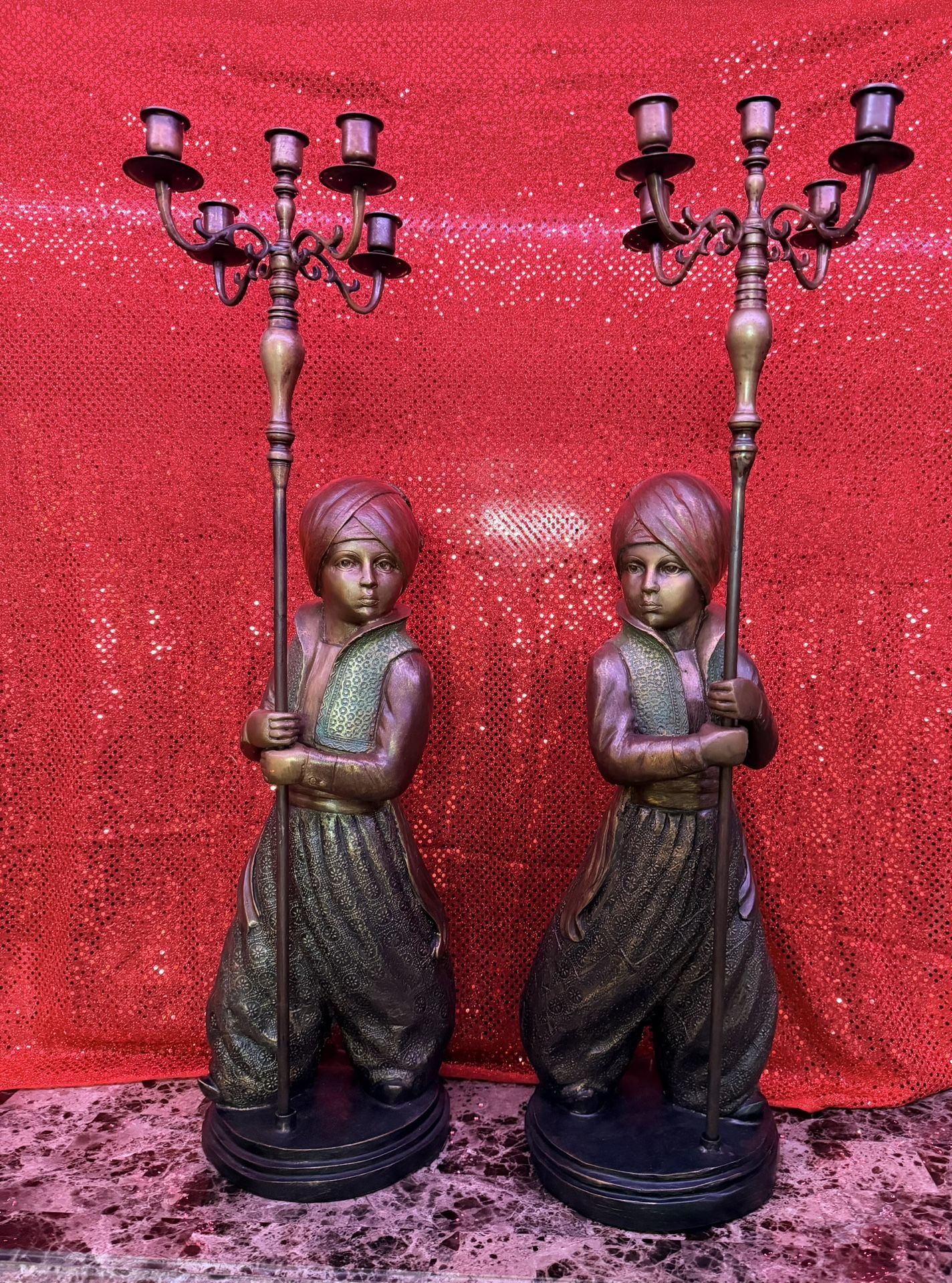 Bronze Pair Blackamoor statues
