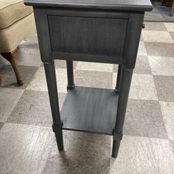 Allen +Roth Accent Table Gunmetal Wood