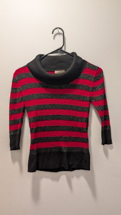 Red/Black/Silver Women's Top (S)