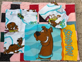 Vintage Ninja Turtles Mickey Minnie Mouse Scooby Doo Twin Bed Sheets