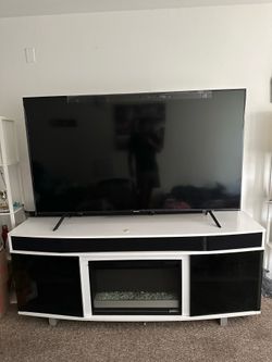 TV stand with electric fireplace