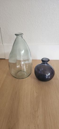 Blue glass home decor