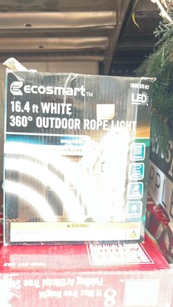 EcoSmart 16.4 ft. Plug-In Bright White LED 360° Outdoor Dimmable Linkable Rone inht with Remote Control