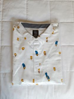 The Simpsons Vans houser buttondown shirt large