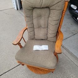 Solid Hardwood Swivel Glider Rocking Chair. 100 Firm