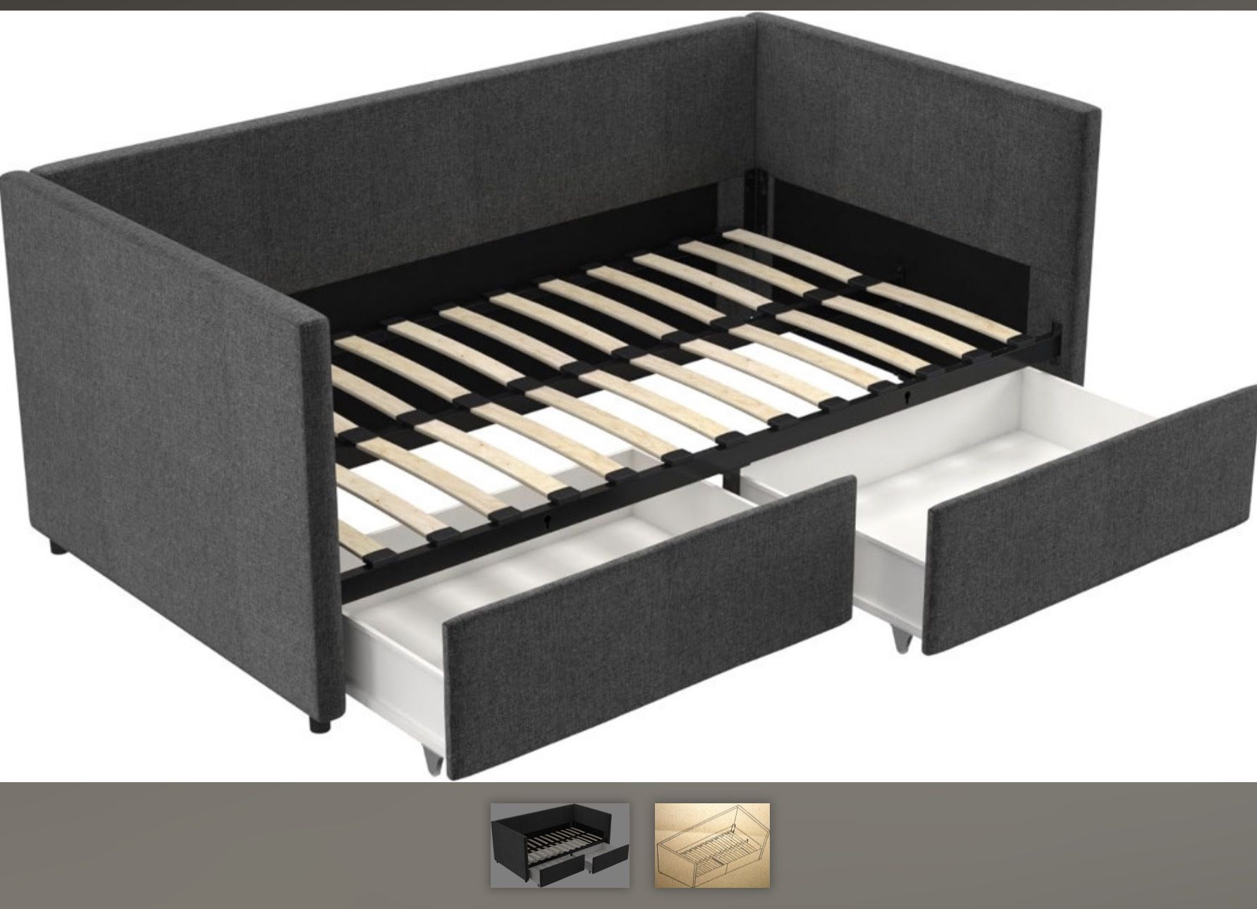 Day Bed With Storage