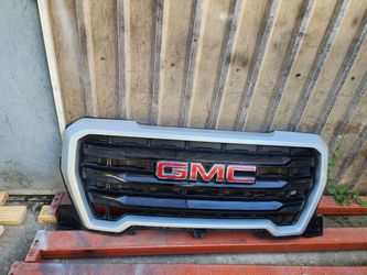 2019-2021 GMC Sierra Front Grille Silver Color used Oem