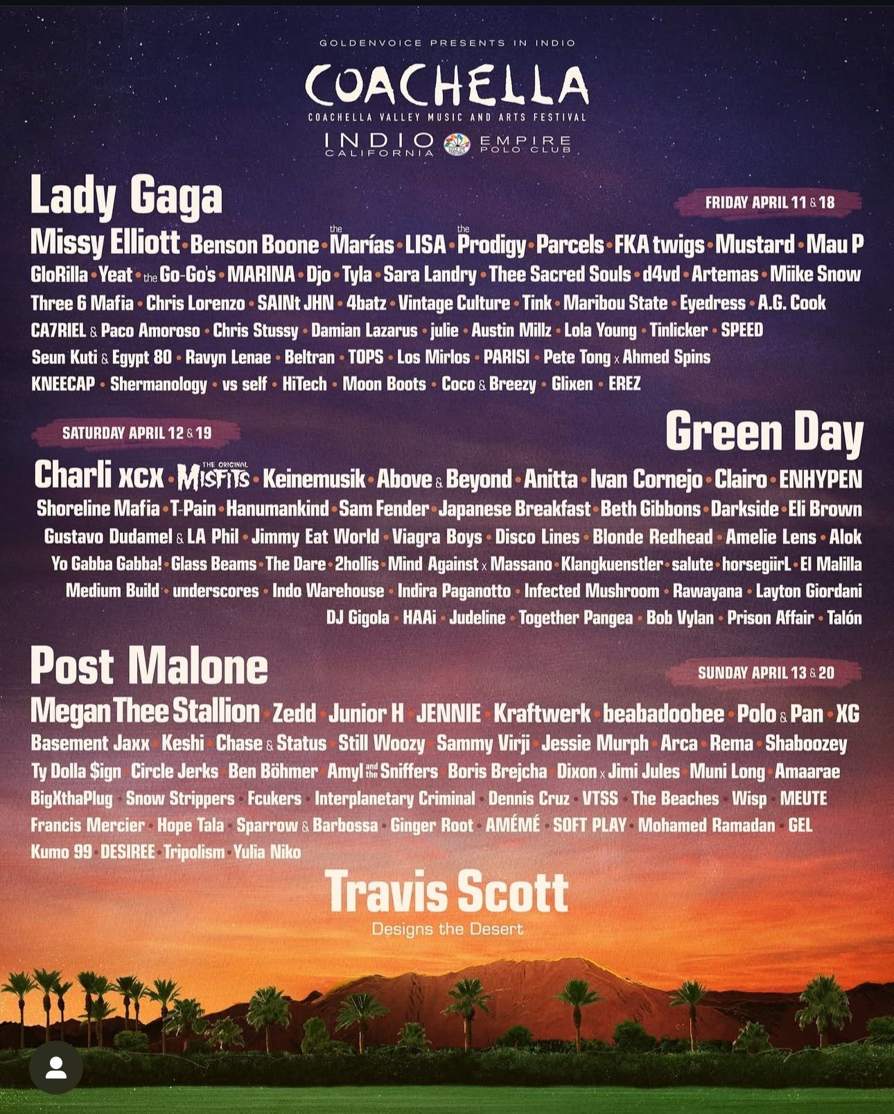 Coachella Weekend One 2 GA tickets