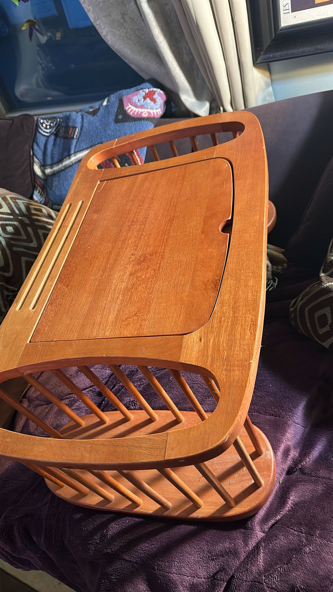 Vintage Lap Bed Tray/ Lap Desk/magazine Holder.