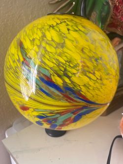 Hand-Blown Art Glass Gazing Ball