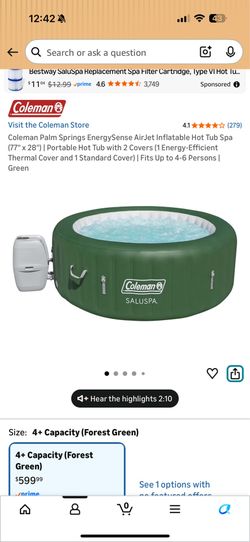 4 person - portable/ Inflatable Spa -