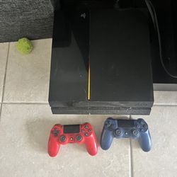 PS4 + 2 Controllers And 10ft Charging Cables 
