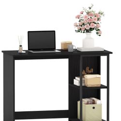 Office Computer Desk for Home Office with Shelves, Modern Small Simple Writing Table for Working, Desk with Printer Space, Modern Living Computer Desk