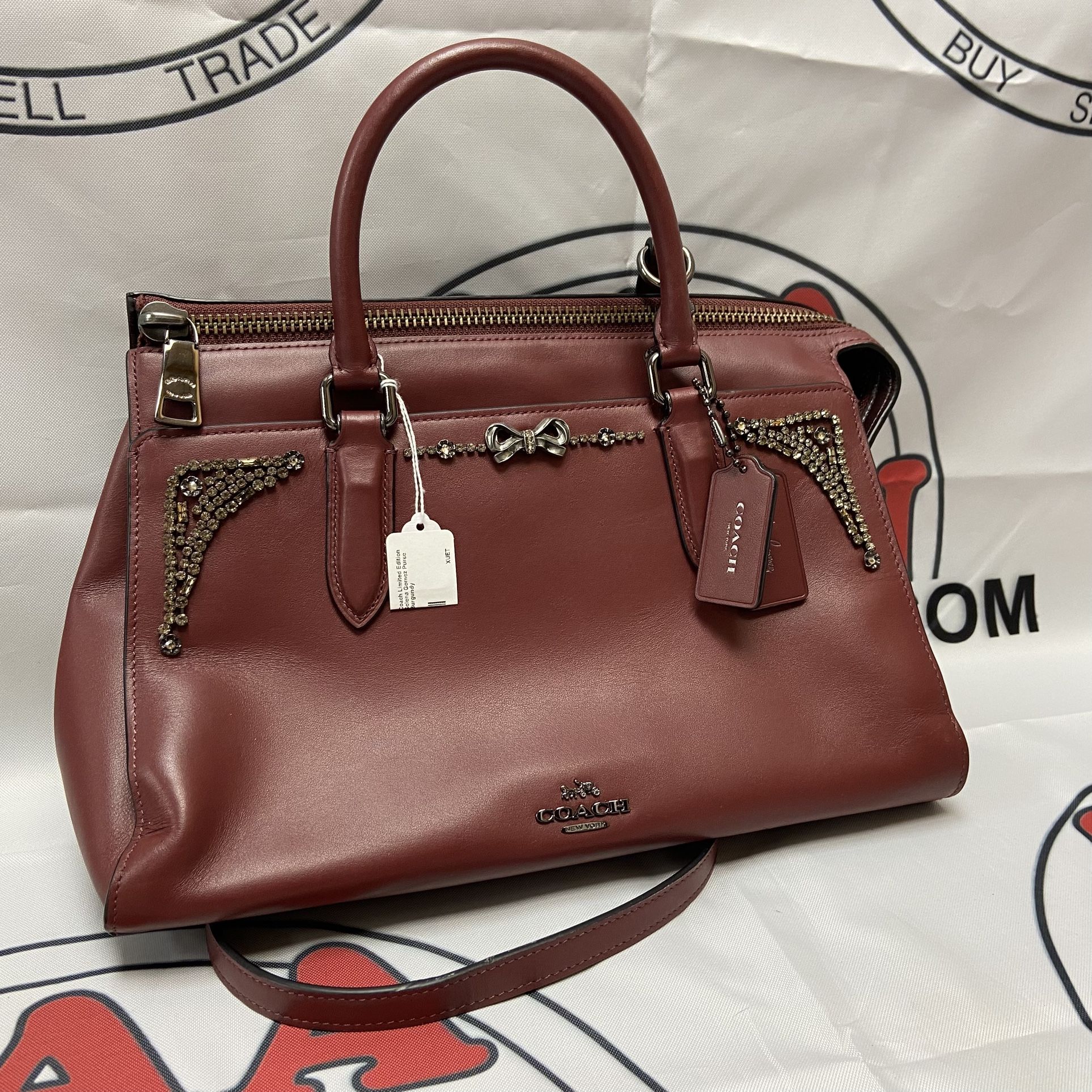 Coach Limited Edition Selena Gomez Purse Burgundy 11055551
