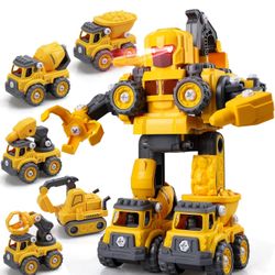 New Construction Vehicles Transform Robots Toys for Kids