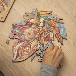 Wooden Jigsaw Puzzle - Lion