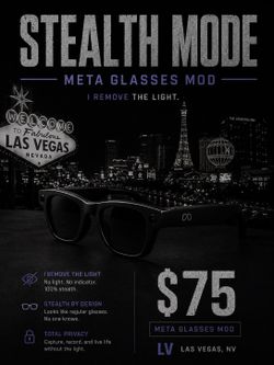 Meta glasses light removal