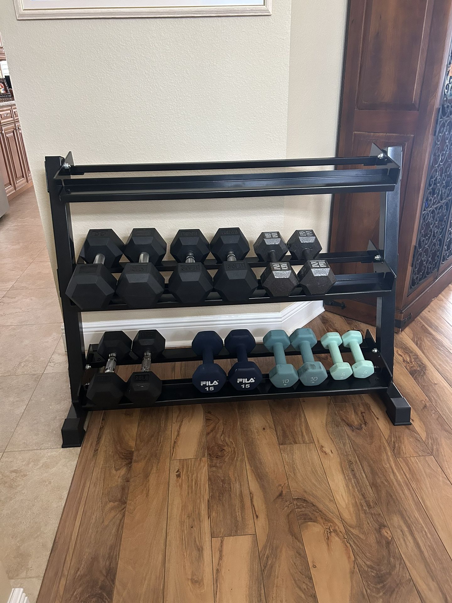 REP Fitness Rack & Hex Dumbbells