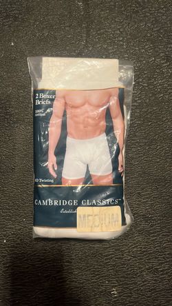 2 white boxer briefs medium new