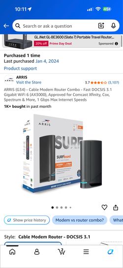 Arris internet modem slightly used