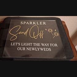 Sparklers send off sign