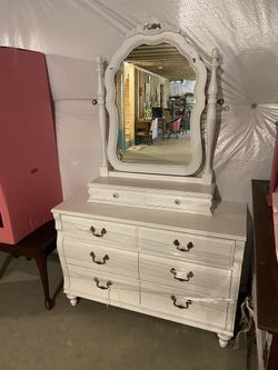 Antique Dresser With Mirror