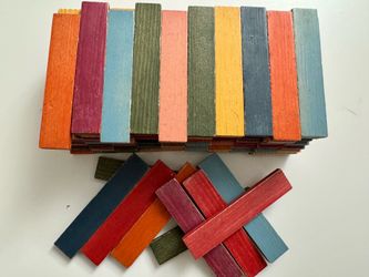 Colorful Wooden Planks (Kapla/Keva Style) – Large Set
