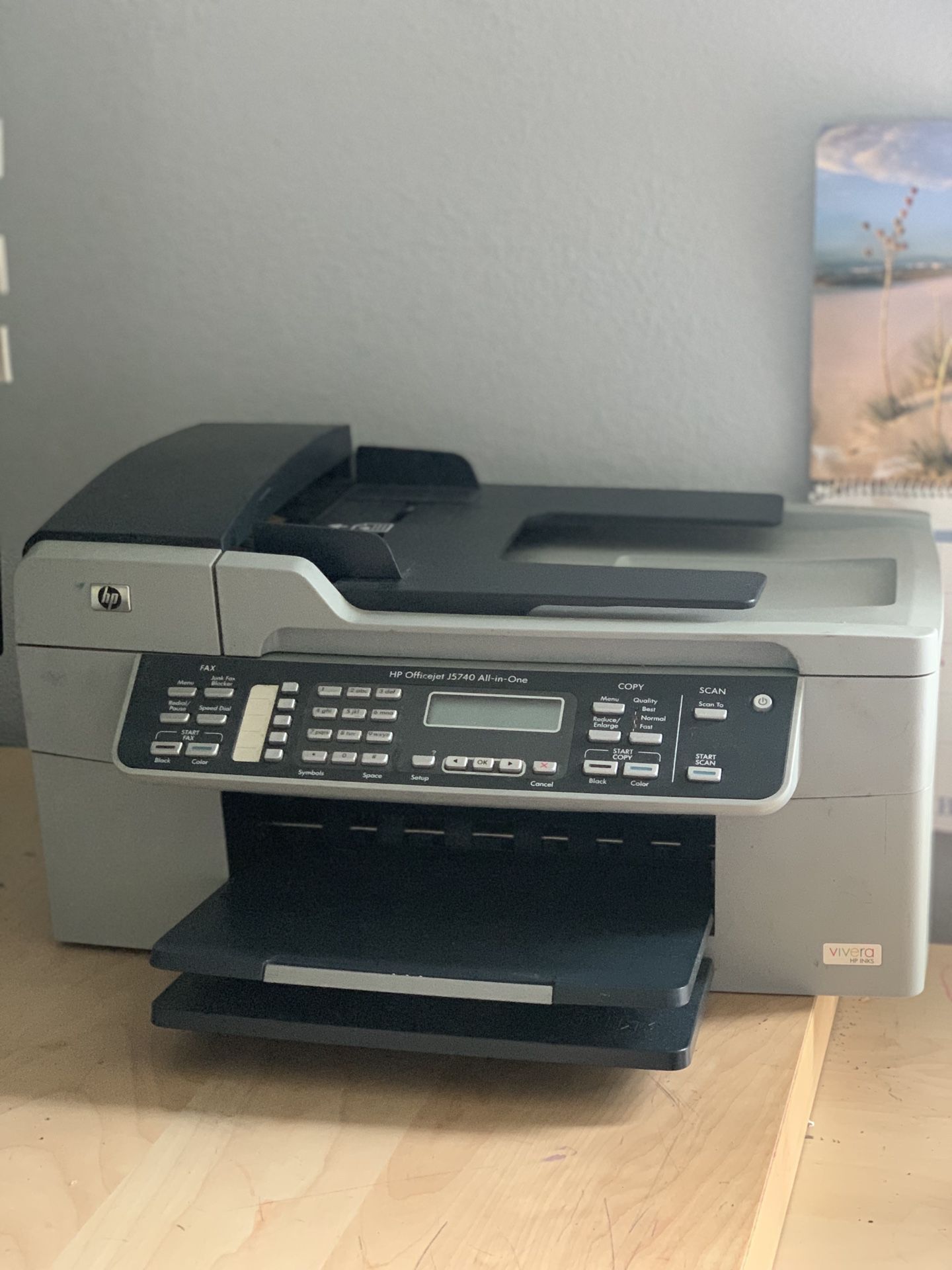 Hp officejet j5740 all-in-one copy, scanner, fax, printer