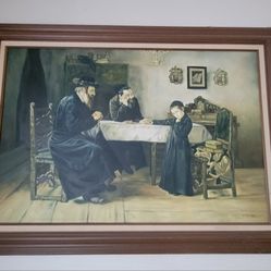 "Der Besuch Des Rabbi" (The Rabbi's Visit) Painting by Isidor Kaufmann