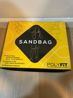 Polyfit Adjustable Exercise Sandbag 25–75 lb | 8 Handles | New in Box